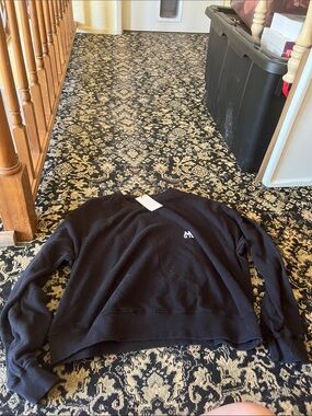 Rebecca Malone Black Crewneck Sweatshirt